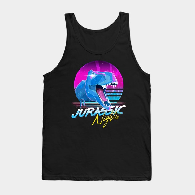 Rad T-Rex - Jurassic Nights Tank Top by forge22